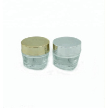 wholesale custom design uv cap 50g cosmetic packaging clear empty face glass cream jar